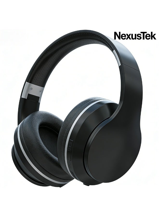 NexusTek 2026 High-End Wireless Over-Ear Headphones, HiFi Stereo Sound, Deep Bass, 3D Spatial Audio, 70H Battery Life, Ergonomic Comfort Fit, for Gaming Music Travel-Black - Image 1
